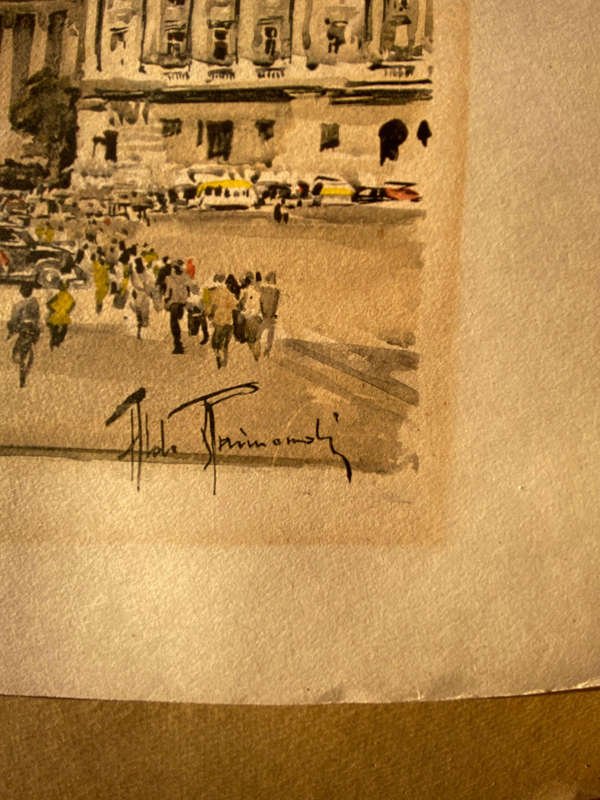 Paris. Place de la Concorde. Watercolour by Alan Gainsnoty