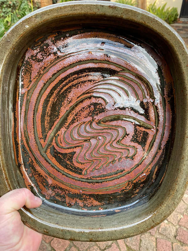 Large Studio pottery stoneware Casserole Dish
