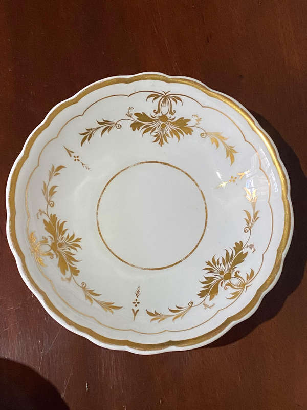Antique 19th Century Tea and Coffee Cup With saucers - Gilt Decoration