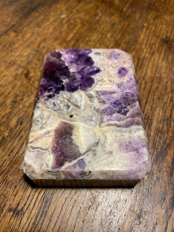 Natural Chevron Amethyst Octagon Cut Gemstone
