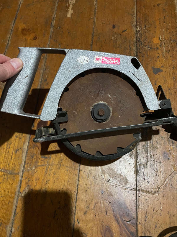 Vintage makita 10mm 2 speed drill with circular saw attachment