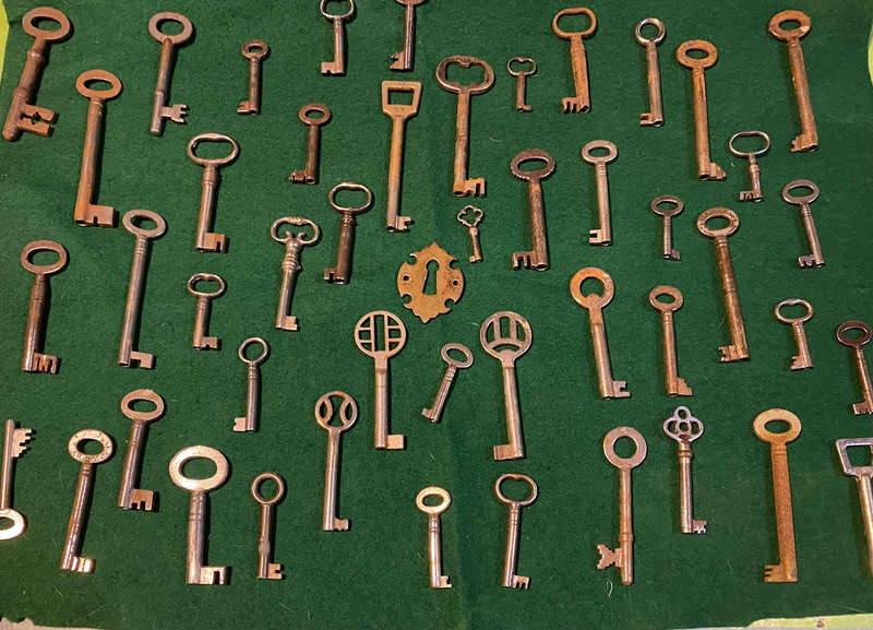 Large Collection of Original Antique and Vintage Keys