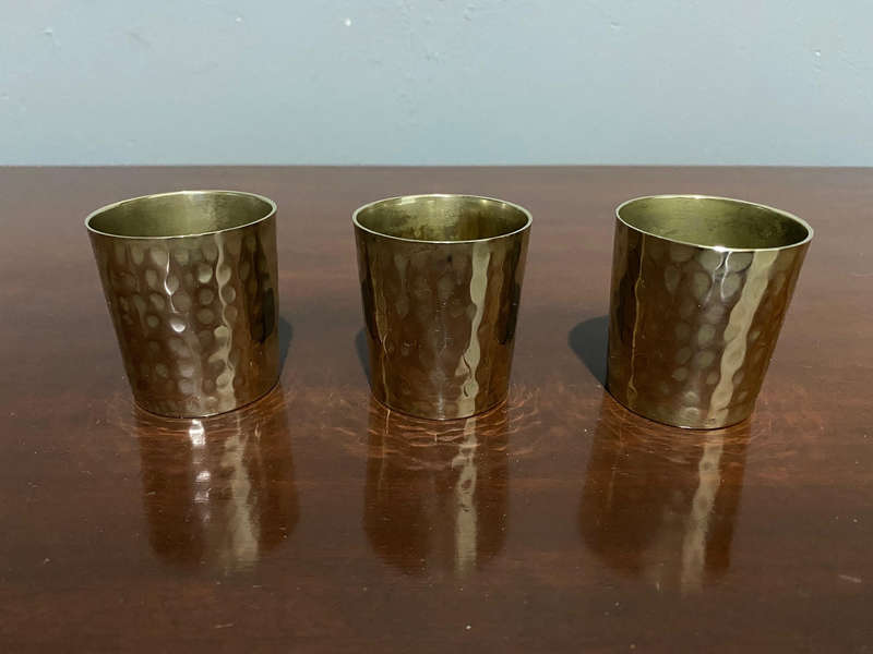 Mid-century Swedish set of three silver-plated cups