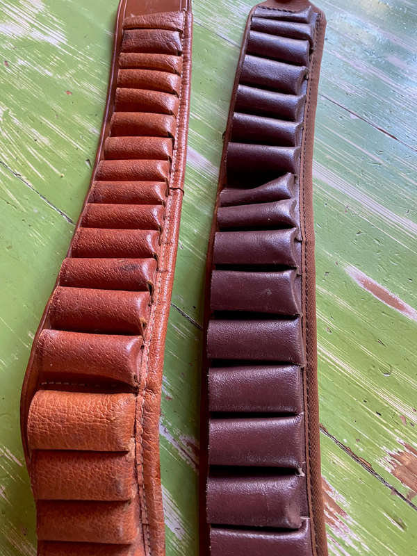 Vintage Leather bandolier/ammunition belt x2