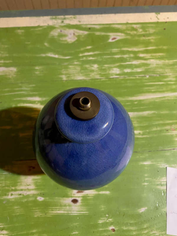 Blue Crackle Glaze Lamp Base