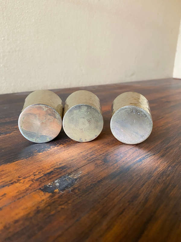 Mid-century Swedish set of three silver-plated cups