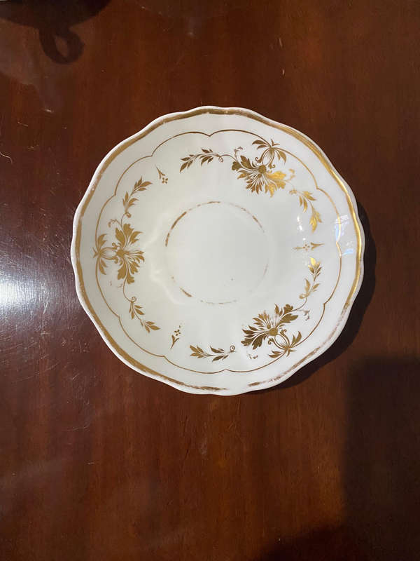 Antique 19th Century Tea and Coffee Cup With saucers - Gilt Decoration
