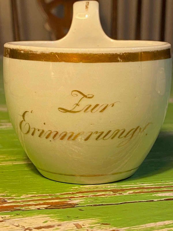 Antique German porcelain cups and saucers