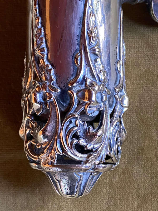 Rare Antique ornate ham bone clamp, Lamb shank holder