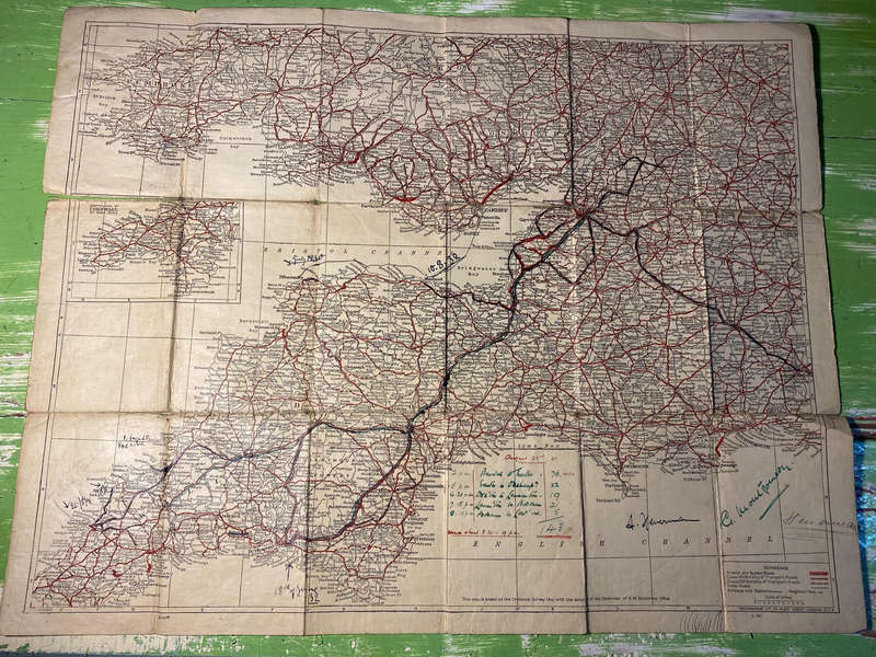Geographia 1931 road map of south west england and south wales