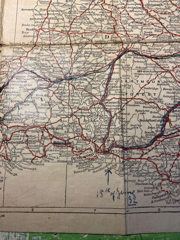 Geographia 1931 road map of south west england and south wales