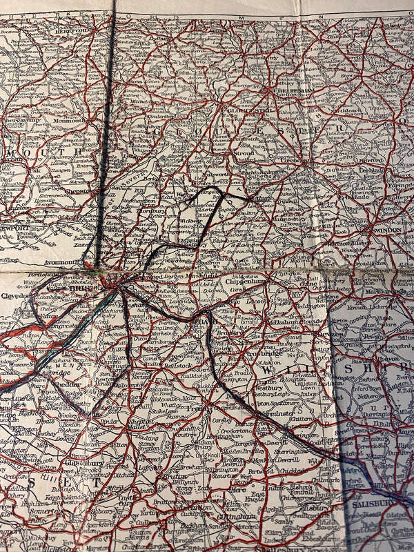 Geographia 1931 road map of south west england and south wales
