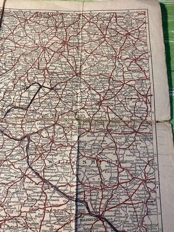 Geographia 1931 road map of south west england and south wales