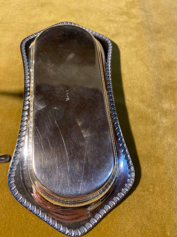 Antique Silver Plated Condiment Set
