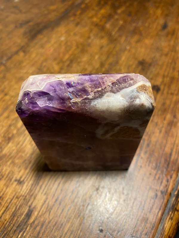 Natural Chevron Amethyst Octagon Cut Gemstone