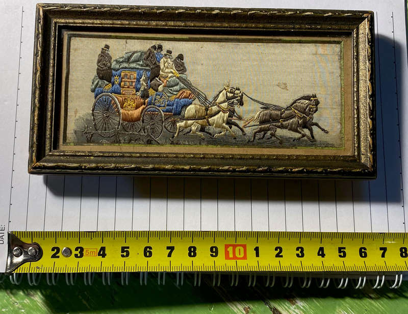 Original Set Stevengraph Antique Woven Silk picture