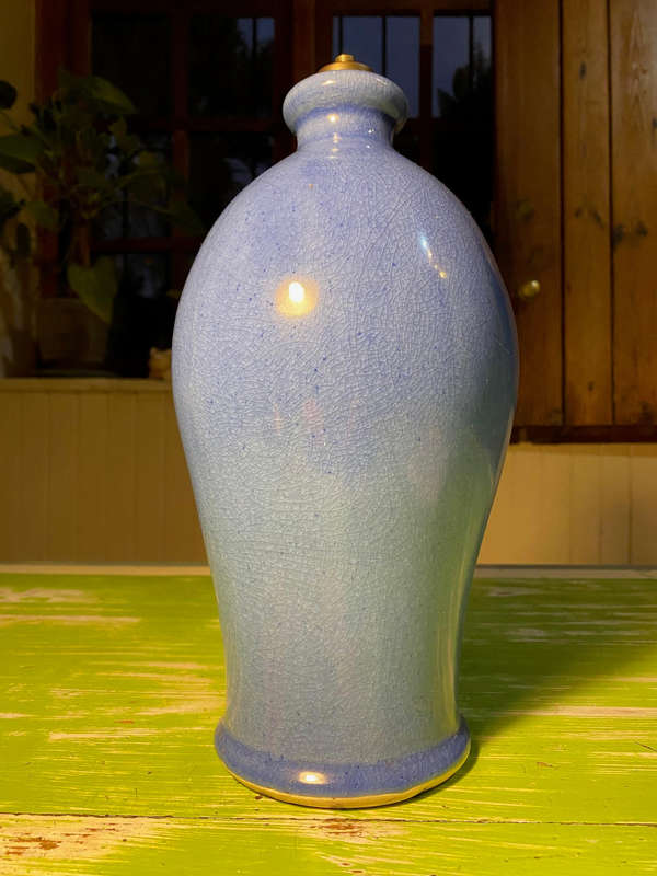 Blue Crackle Glaze Lamp Base