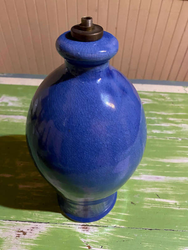 Blue Crackle Glaze Lamp Base