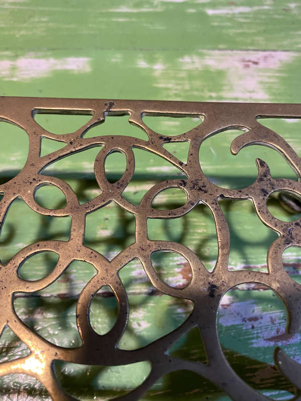 Golden Brass Trivet With Claw Feet 18th Century