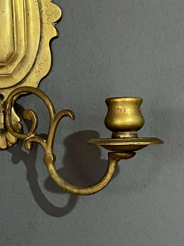 Antique Brass Wall Sconce 19th Century
