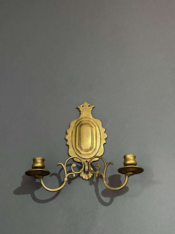 Antique Brass Wall Sconce 19th Century