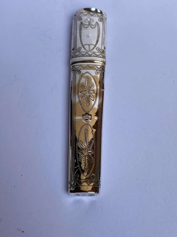 ANTIQUE HALLMARKED SILVER NEEDLE CASE