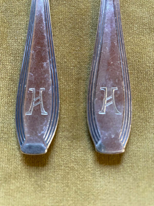 Antique German Silver Plated Fish Knives and Forks