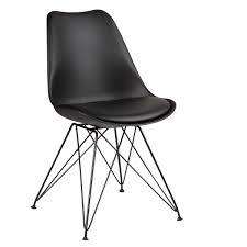 Set of 2 Black Dining Chairs