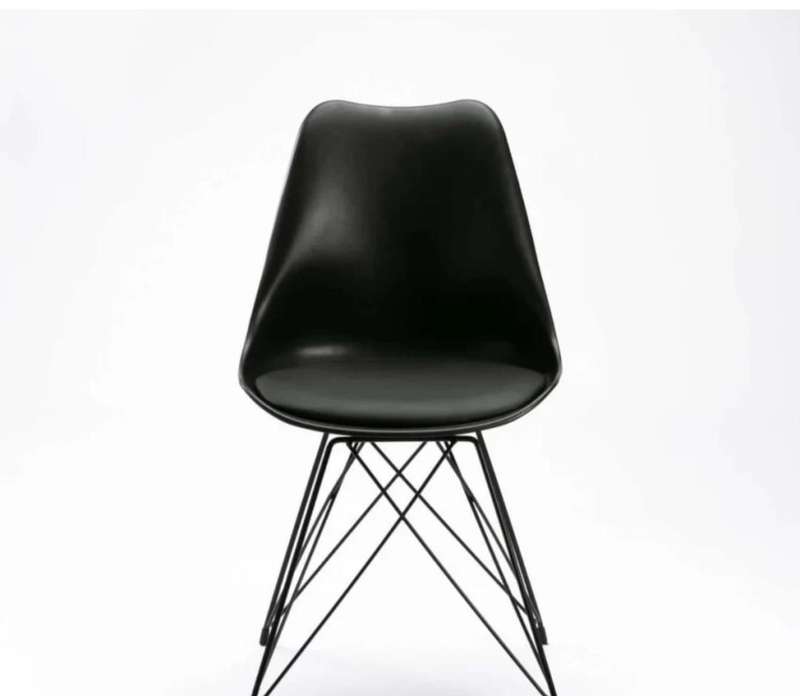 Set of 2 Black Dining Chairs