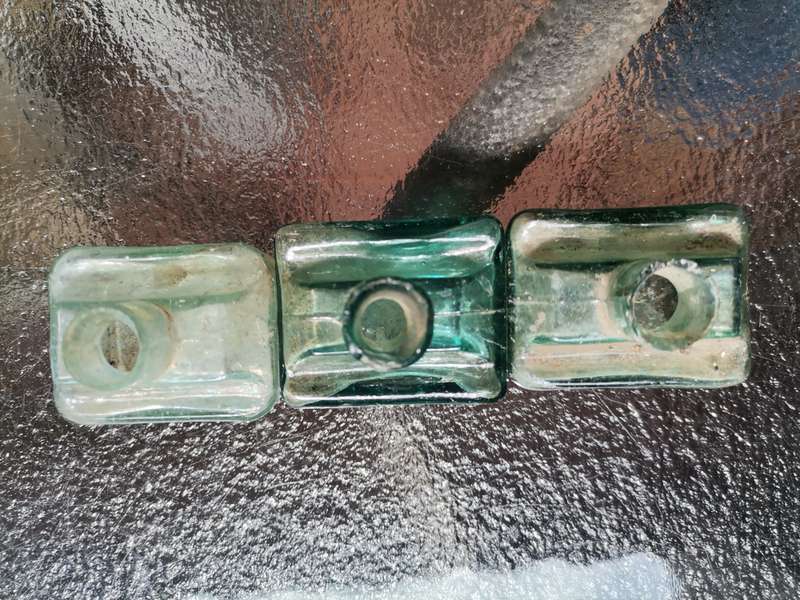 Three antique ink bottles