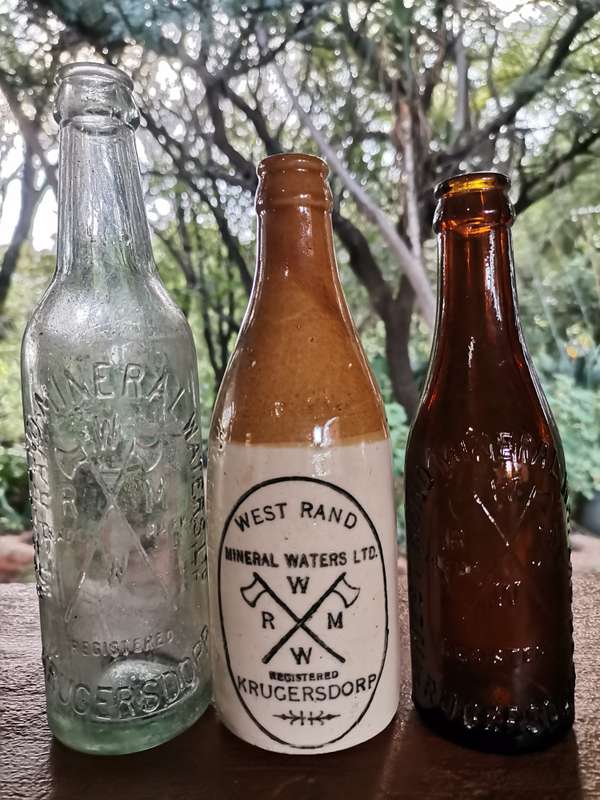 Three antique bottles
