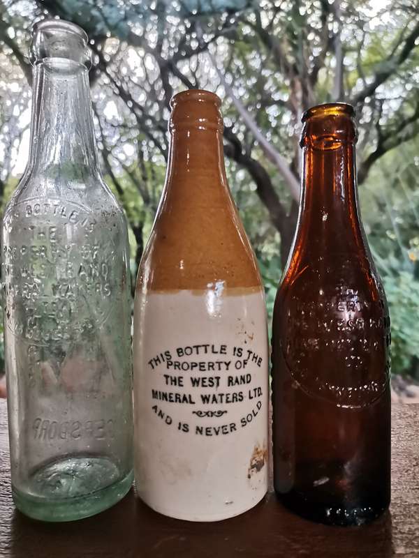 Three antique bottles