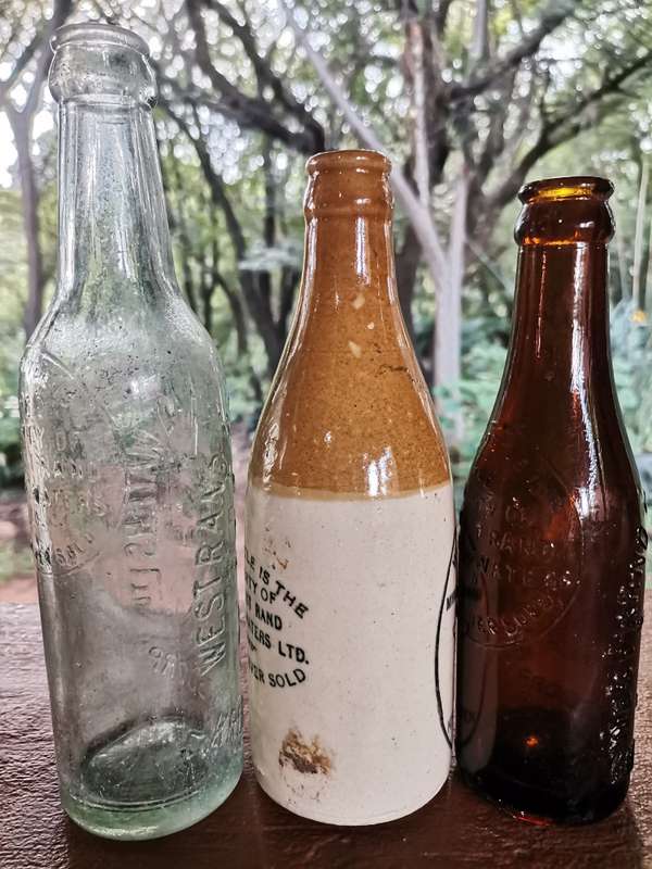 Three antique bottles