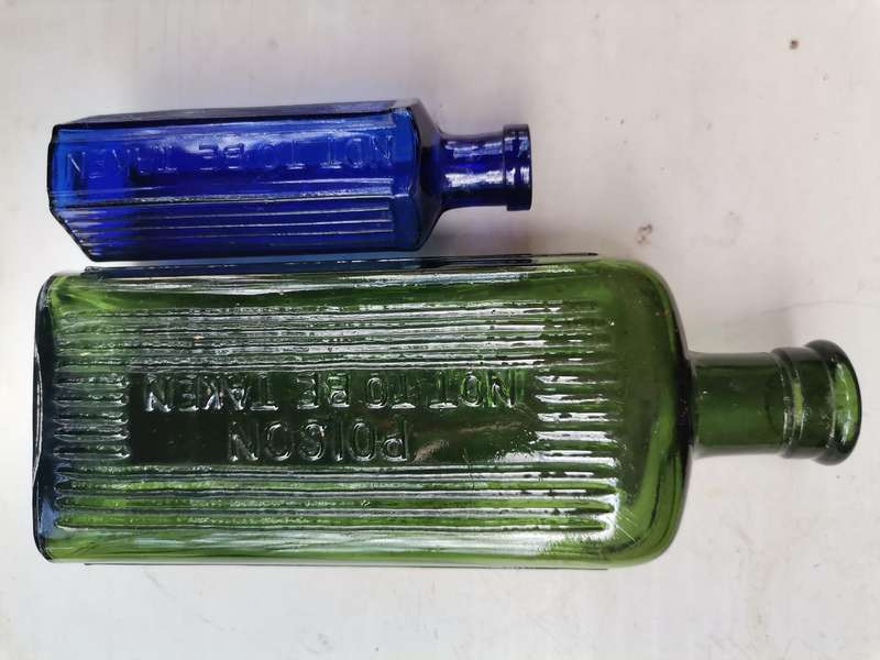 Two antique bottles SAR & H