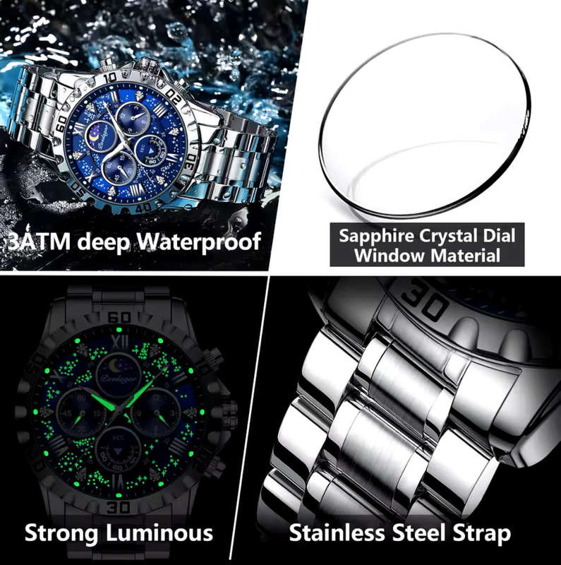 Poedagar Stainless Steel Watch