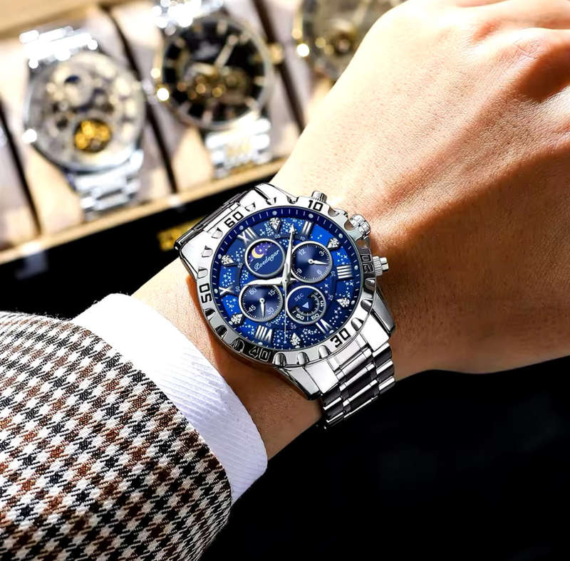 Poedagar Stainless Steel Watch