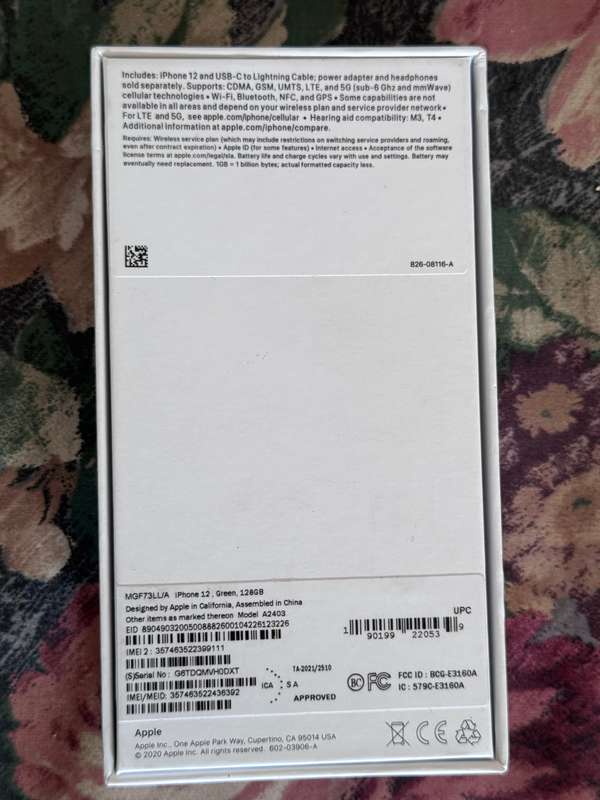 iPhone 12 128gb WITH BOX