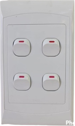 GOODACE / 4 LEVER WALL SWITCH (2X4)