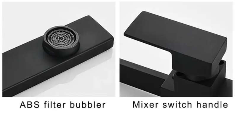 GOODACE/ Black Kitchen Mixer Single Lever  Brass Mono Faucet