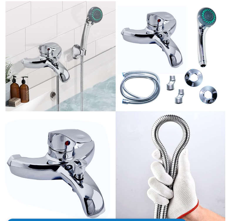 Bathroom Essentials Complete Bathtub Faucet & Shower System Set
