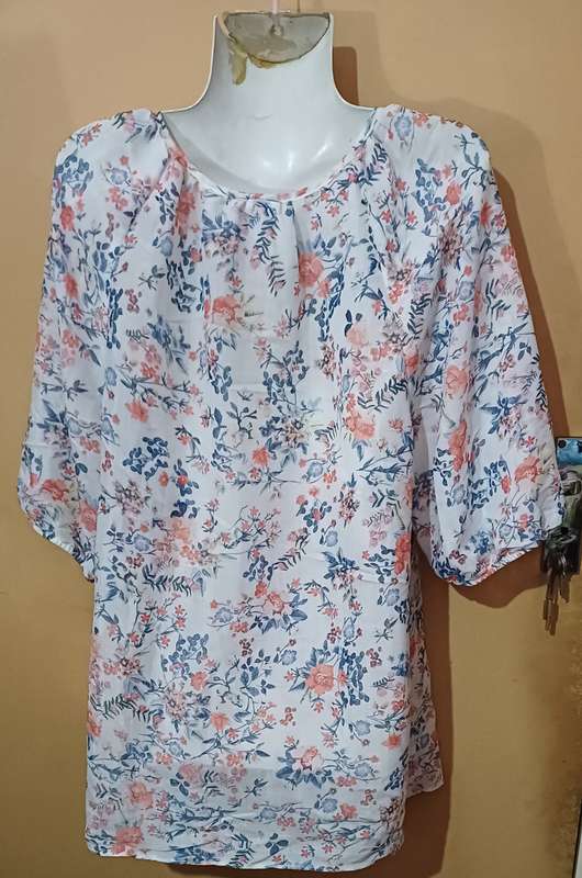 Ladies - Multicolored Top - Make - Contempo - Size - 16