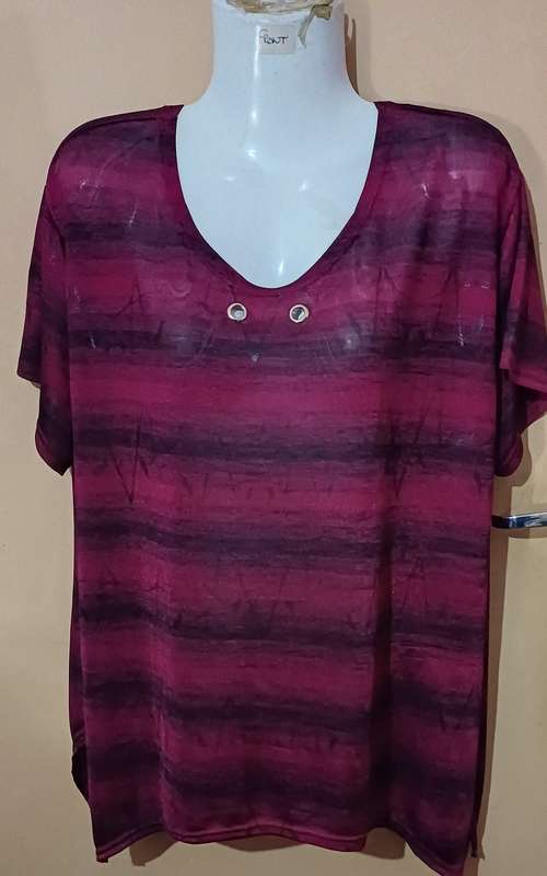 Ladies - Thin Multicolored Top - Make - Dannier - Size - L