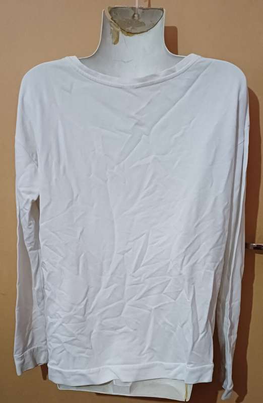 White Long Sleeved Top - Ladies - Size - Unknown