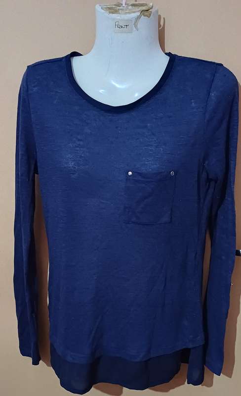 Ladies - Dark Blue Top - Make - Woolworths - Size - XS