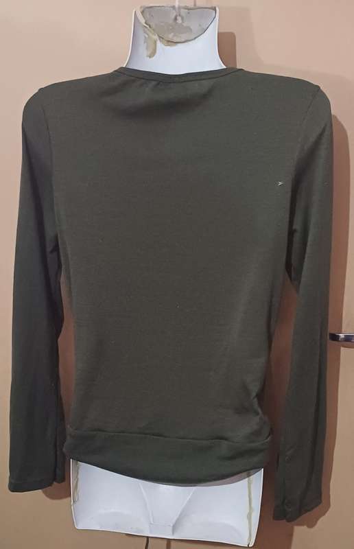 Ladies - Dark Olive Green Top - Make - Legit - Size -