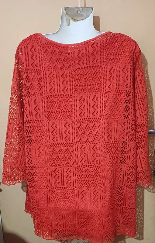 Ladies - Orange Blouse With Inner - Make - Penny C - Size - 20