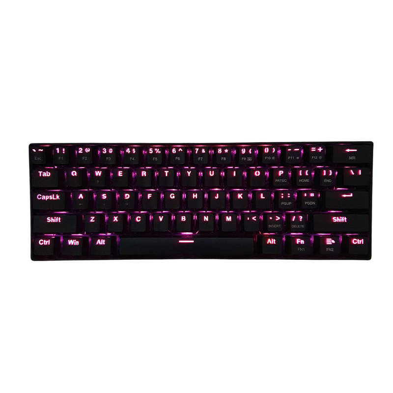 Redragon Dragonborn K630 Mechanical Keyboard | 61 Keys | Brown Switches | Pink Backlight