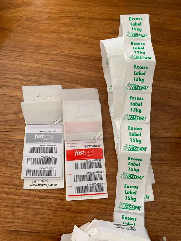 Fastway Couriers shipping labels