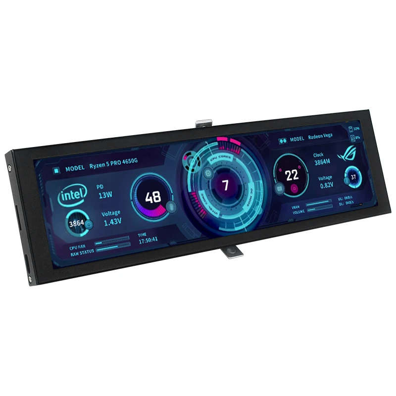 8.8-Inch USB-C IPS Secondary Screen for PC Monitoring (Black)