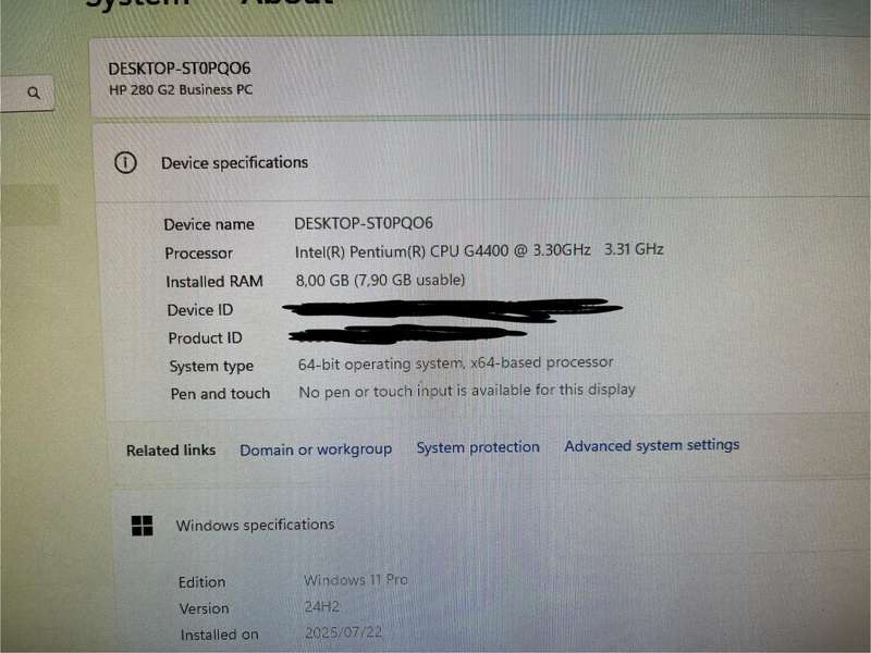 HP 280 G2 Desktop | Pentium G4400 | 500GB Storage | 8GB RAM DDR4 | Fast Shipping